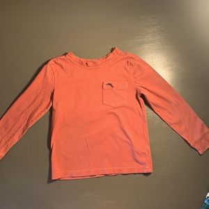 Child's Tommy Bahama 4T (xs) long sleeve cotton shirt with pocket. Salmon color